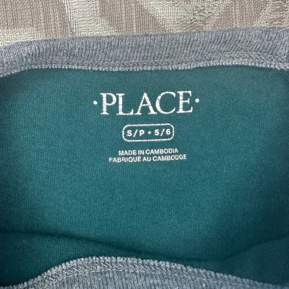 Children's Place Boys‎ Long Sleeve Shirt Gray/green  Graphic size s 5/6 set of 2 - Picture 6 of 12